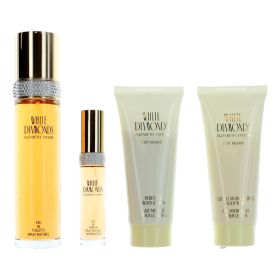 White Diamonds by Elizabeth Taylor (Option: 4 Piece Gift Set for Women with Body Wash)